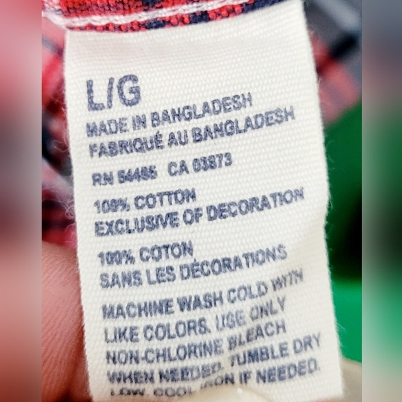 American Eagle Mens Size Large Slim Fit Button Up Plaid Dress Shirt 100% Cotton - Picture 6 of 8